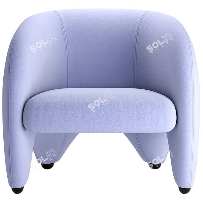 Yuzu Modern Armchair 3D Model 3D model image 4