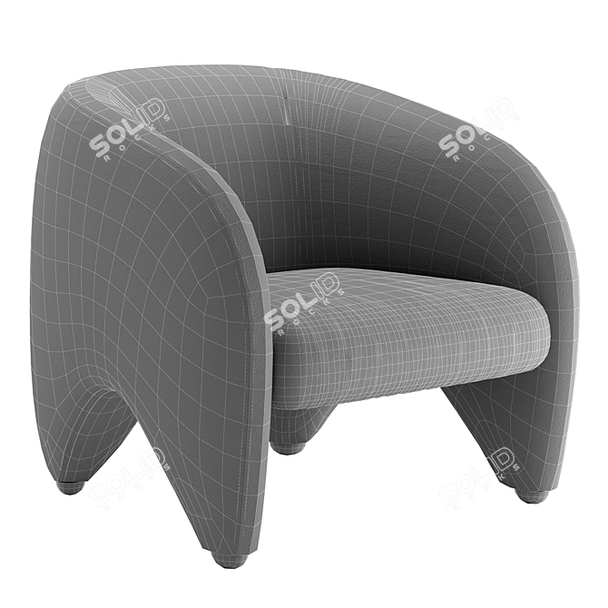 Yuzu Modern Armchair 3D Model 3D model image 7