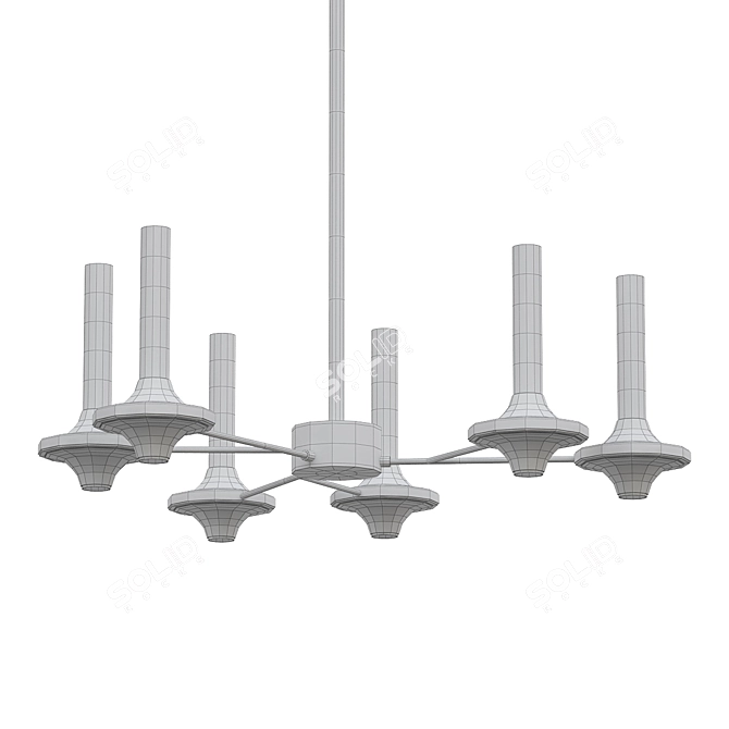 Radiant Torcia 6-light Chandelier 3D model image 2