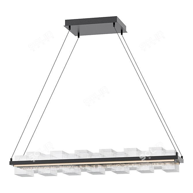 Elegant Bruco Chandelier 3D model image 1