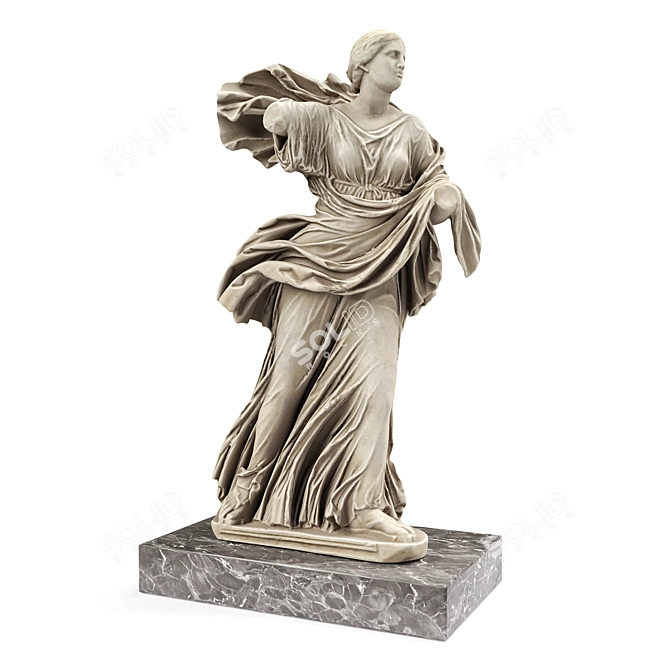  Classical Niobide Sculpture Pedestal 3D model image 3