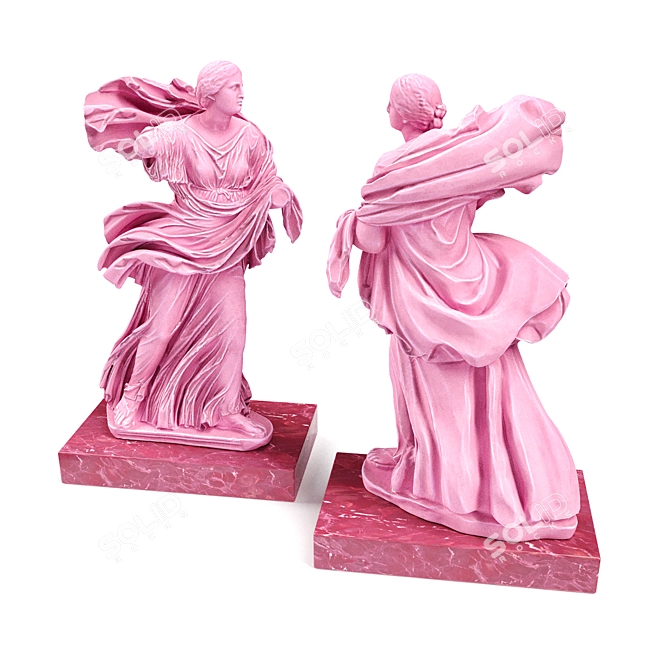  Classical Niobide Sculpture Pedestal 3D model image 4