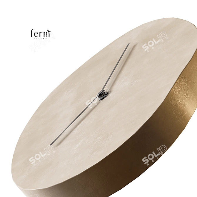 Sculptural Melting Wall Clock 3D model image 2