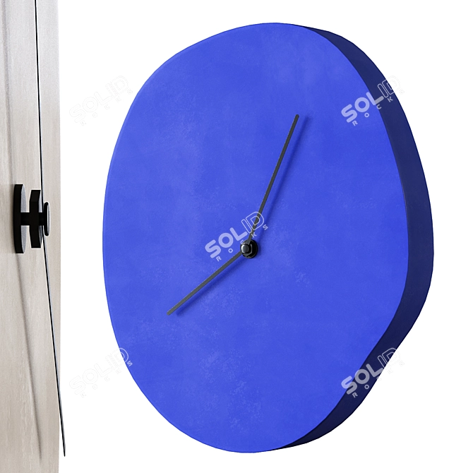 Sculptural Melting Wall Clock 3D model image 8