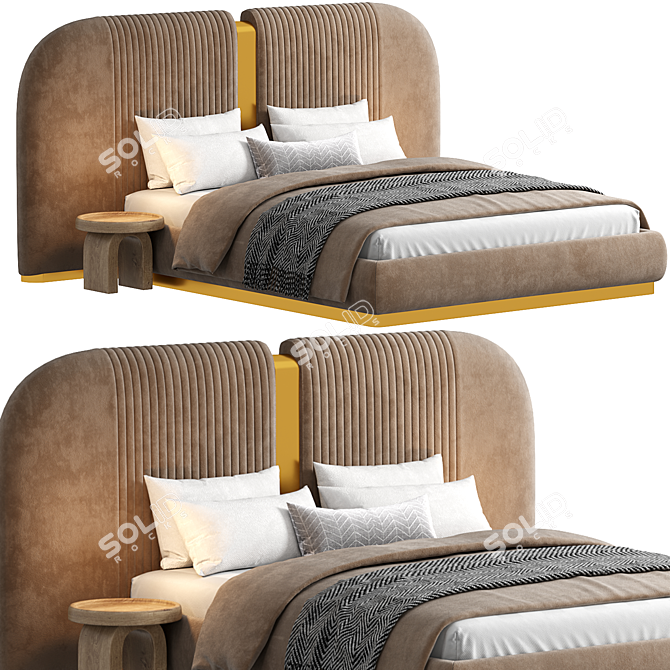 Luxurious Vogue Bed Set 3D model image 1