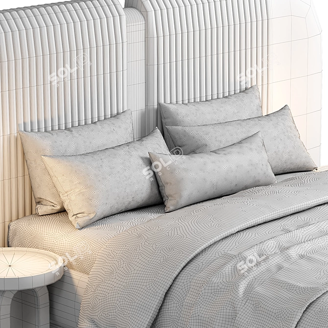 Luxurious Vogue Bed Set 3D model image 4