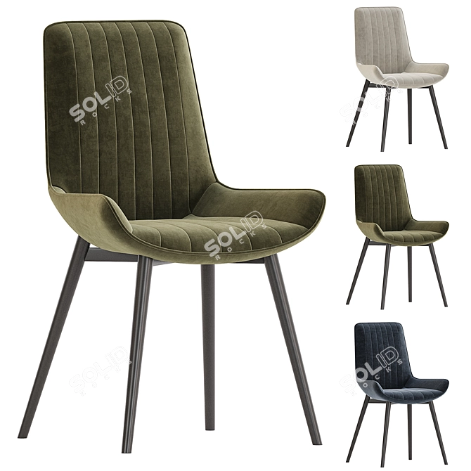 Girona Blue Chair Collection(Gravity Dimension) 3D model image 2