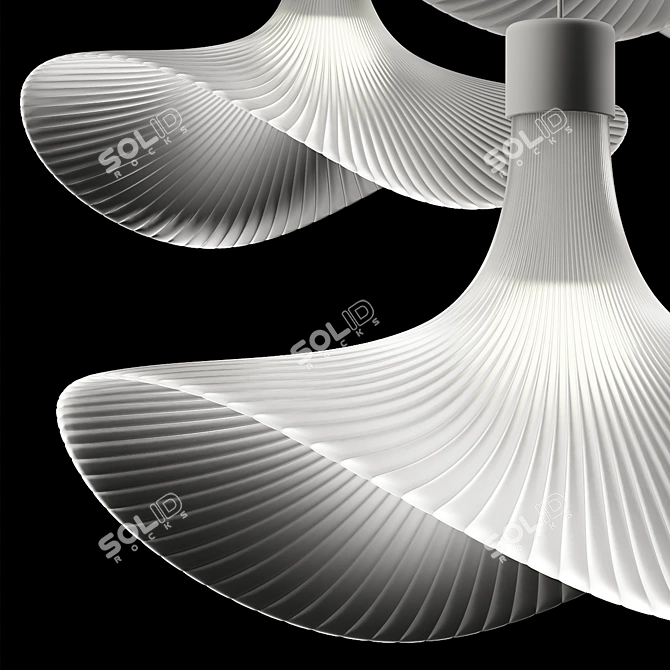 Frosted Glass Hat Pendant Lights 3D model image 3