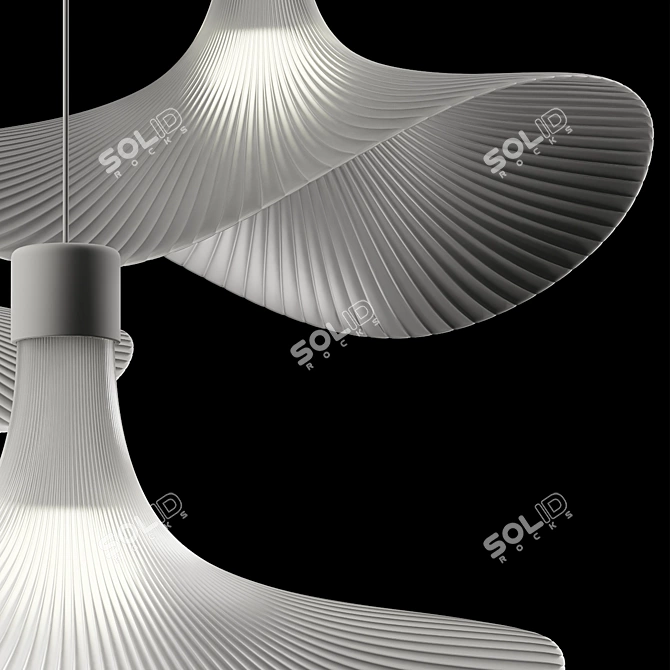 Frosted Glass Hat Pendant Lights 3D model image 4