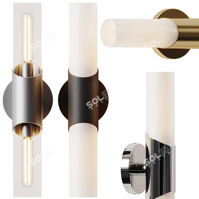 Modern Glass Light Fixture by Orren Ellis 3D model image 1