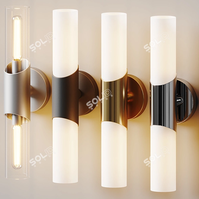 Modern Glass Light Fixture by Orren Ellis 3D model image 3