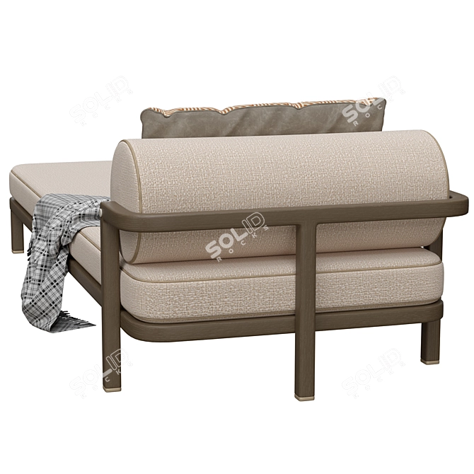 Luxury Poolside Saint-Tropez Lounger 3D model image 4