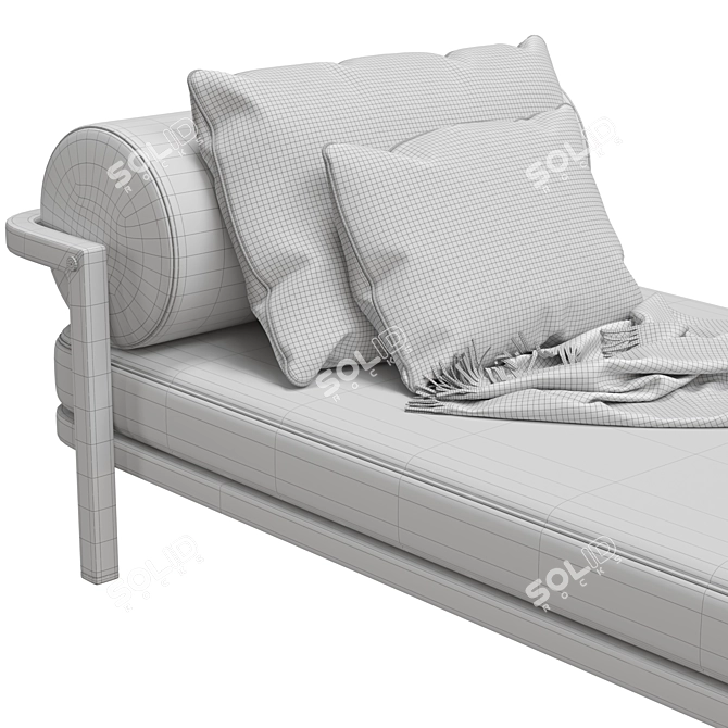 Luxury Poolside Saint-Tropez Lounger 3D model image 6