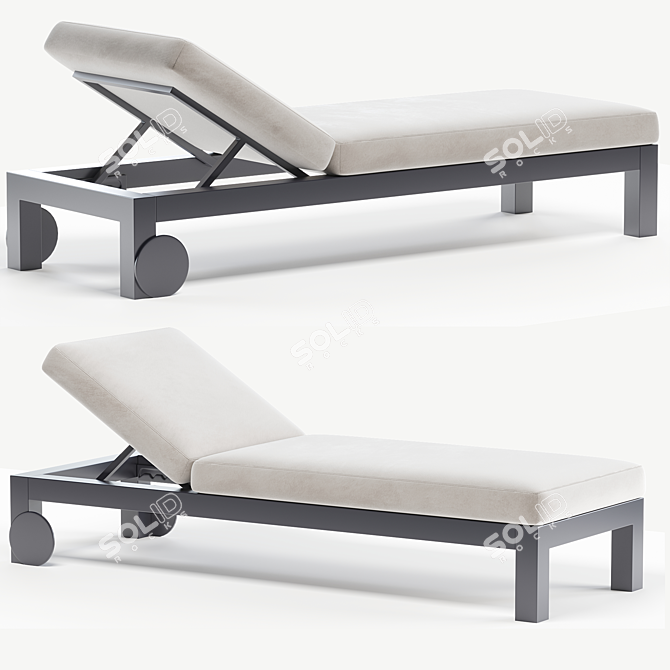  Stylish Sunlounger: GandiaBlasco Islablanca 3D model image 1