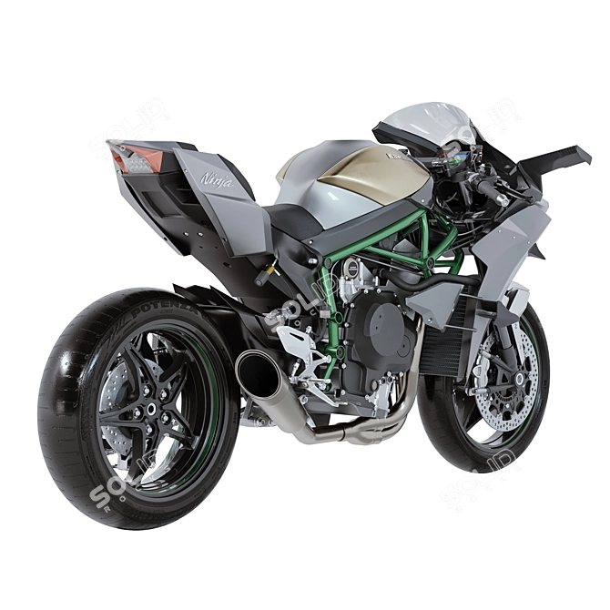 Kawasaki Ninja H2R 2023 Archive 3D model image 4