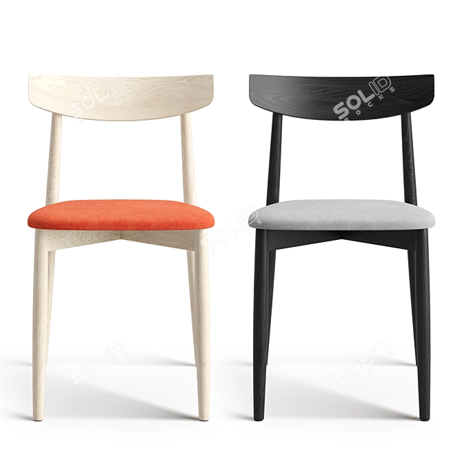 Modern Miniforms Claretta Chairs 3D model image 2