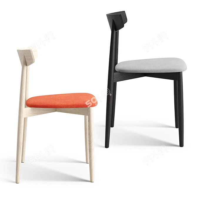 Modern Miniforms Claretta Chairs 3D model image 3