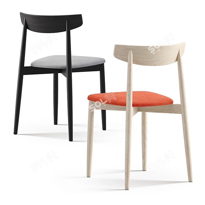 Modern Miniforms Claretta Chairs 3D model image 4