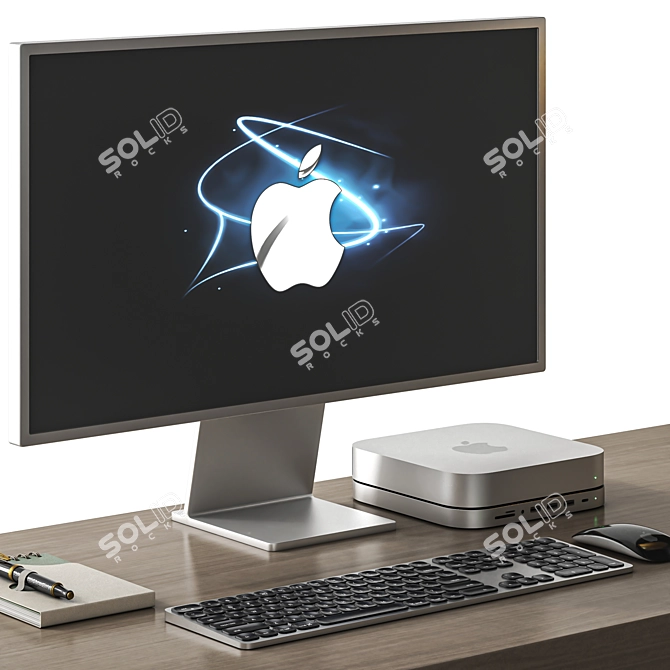 Modern Office Setup Bundle 3D model image 2