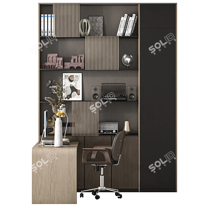 Modern Office Setup Bundle 3D model image 4