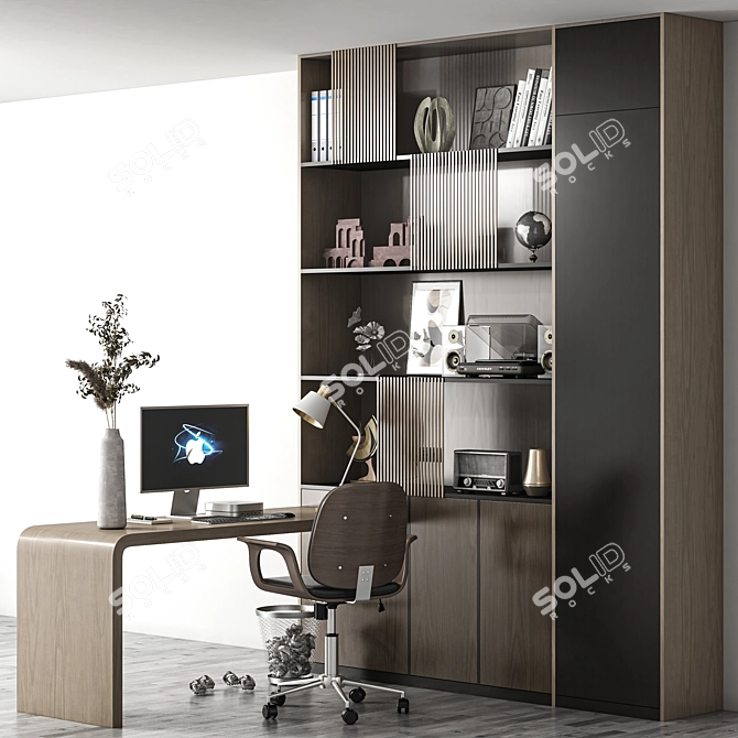 Modern Office Setup Bundle 3D model image 5