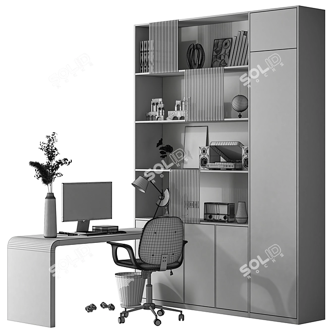 Modern Office Setup Bundle 3D model image 6