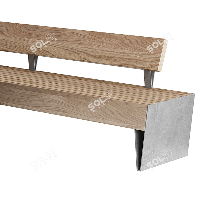 Blocq Urban Bench by Mmcite 3D model image 2