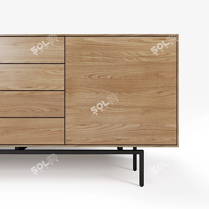 AM.PM Oreko Wooden Comod 3D model image 2