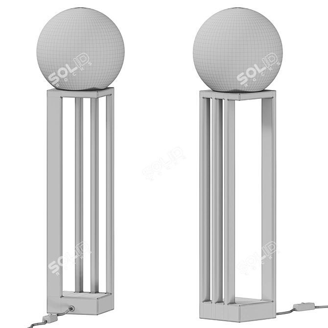 Modern Minimalist Libreria Table - Scandinavian Design 3D model image 2