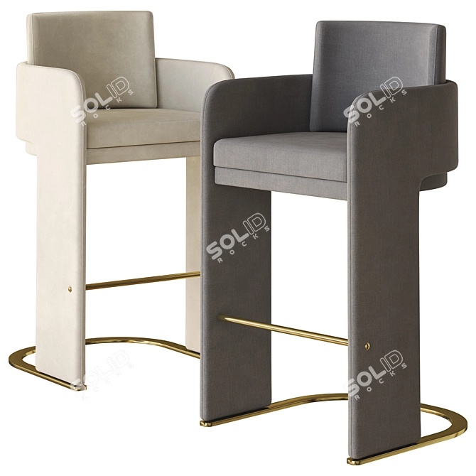 Modern Stool Odiseeia 3D Model 3D model image 1