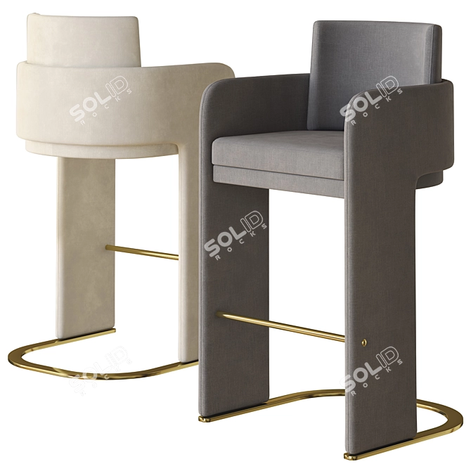 Modern Stool Odiseeia 3D Model 3D model image 3