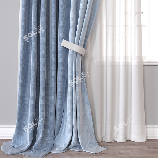 Lightweight 3D Curtain Model, Vray 3D model image 2