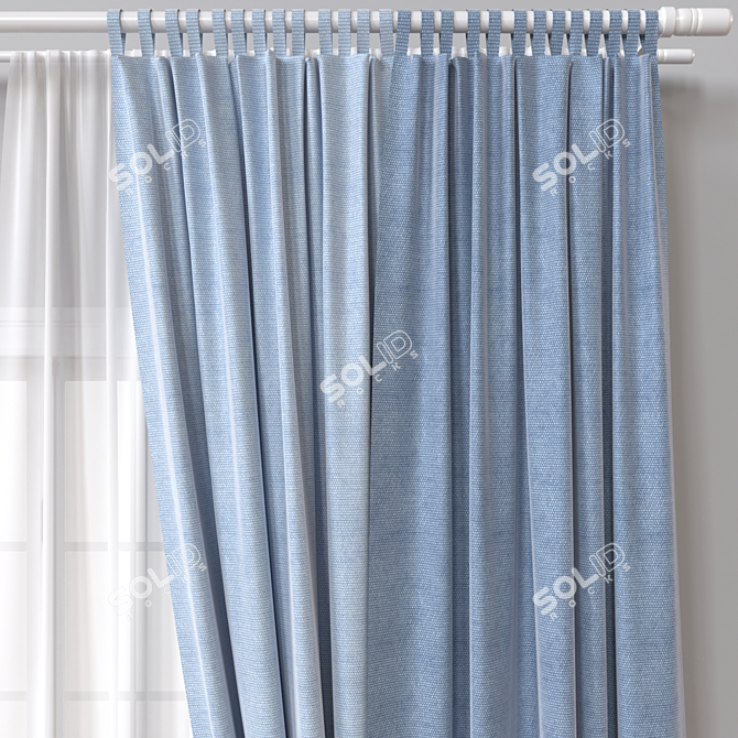 Lightweight 3D Curtain Model, Vray 3D model image 3