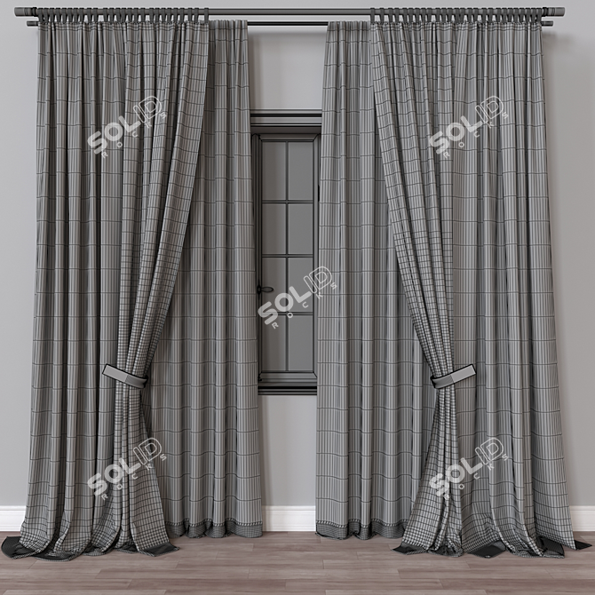 Lightweight 3D Curtain Model, Vray 3D model image 4