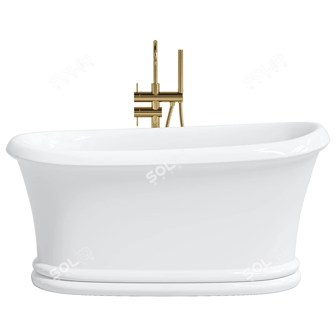 Stylish Adler Freestanding Bath 3D model image 2