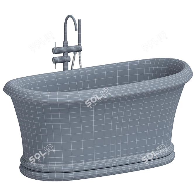 Stylish Adler Freestanding Bath 3D model image 3