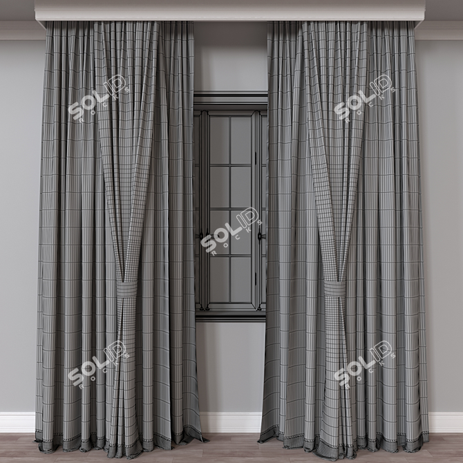 Modern 3D Curtain Models Pack 3D model image 4