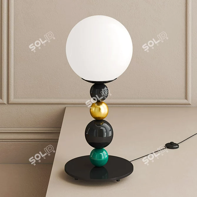 Colorful RGB Table Lamp 3D model image 2