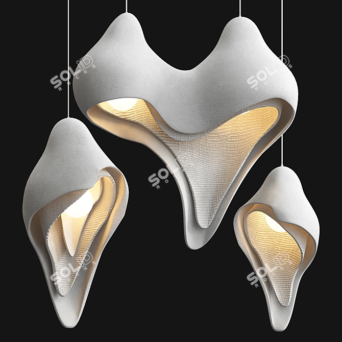  Sculptural Womb Pendant Lighting 3D model image 1