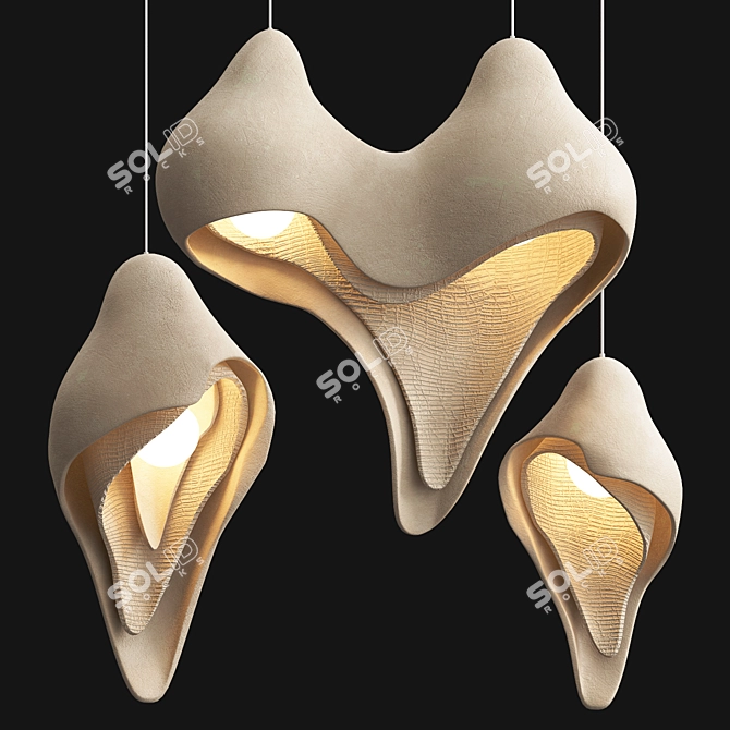  Sculptural Womb Pendant Lighting 3D model image 3
