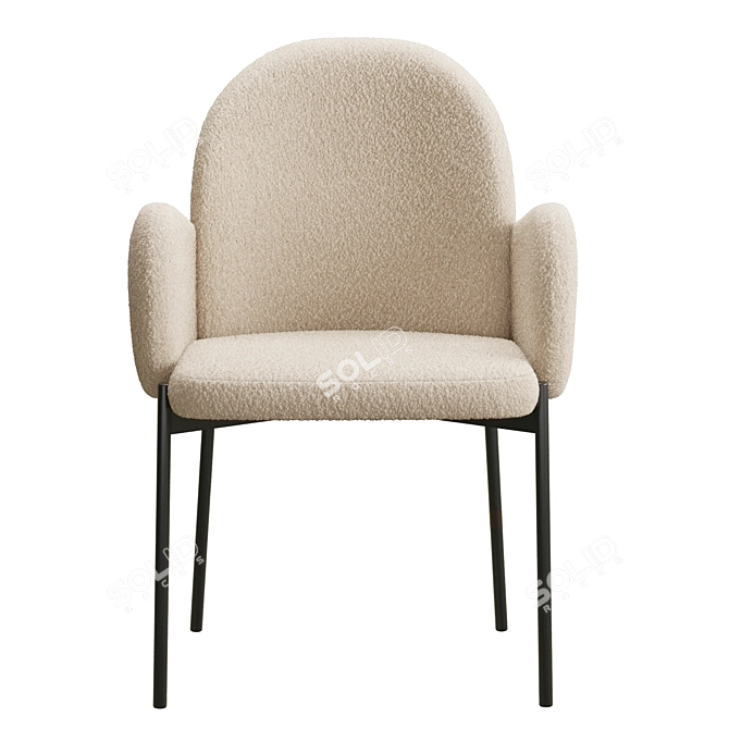 Modern Grey MEYSI Chair 3D model image 2