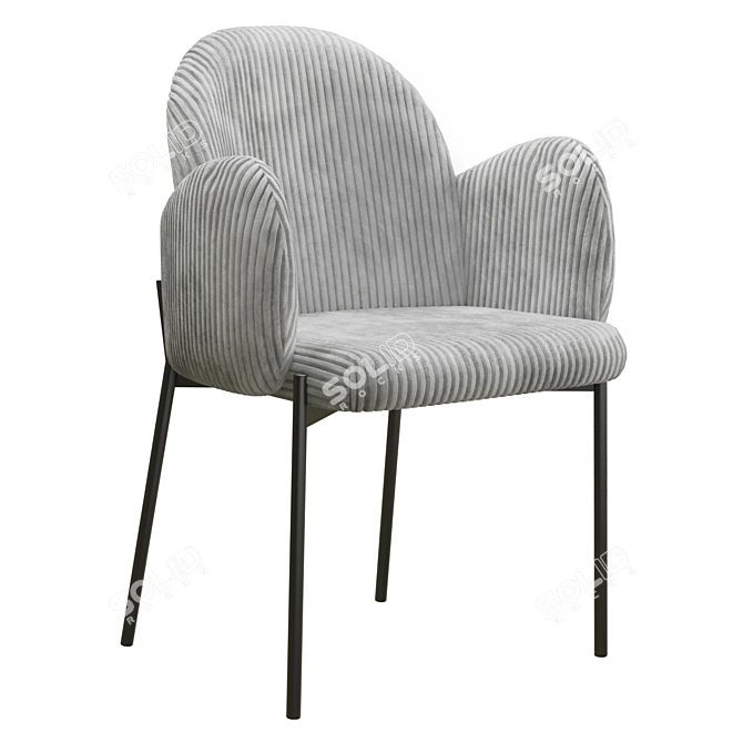 Modern Grey MEYSI Chair 3D model image 3