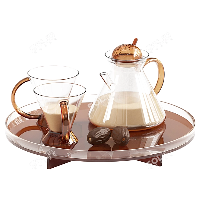 Rooibos Glass Tea Set 3D model image 2