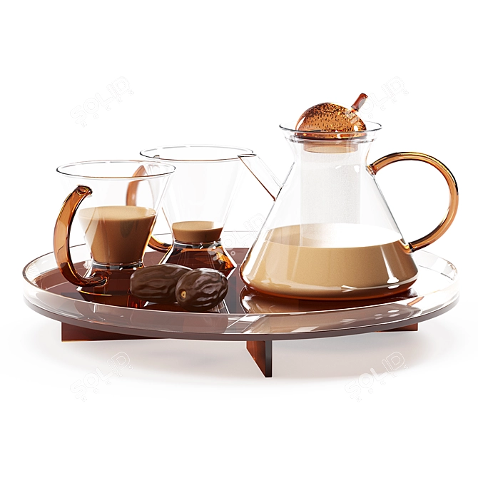 Rooibos Glass Tea Set 3D model image 6