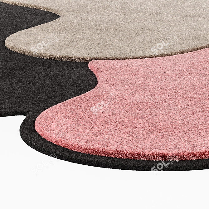 Luxury Displacement Tapis Rugs Set 3D model image 3