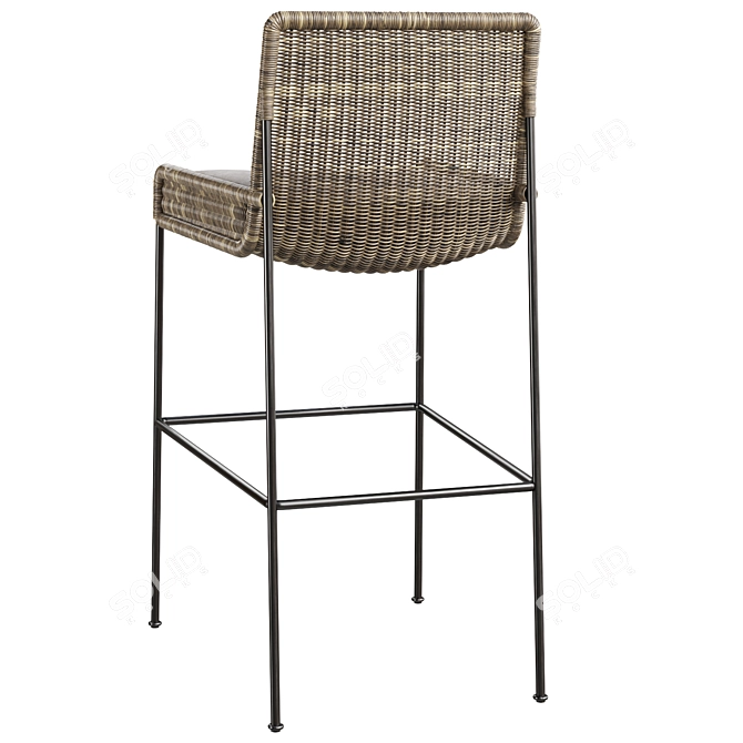 Elegant and Stylish Nora Barstool 3D model image 3