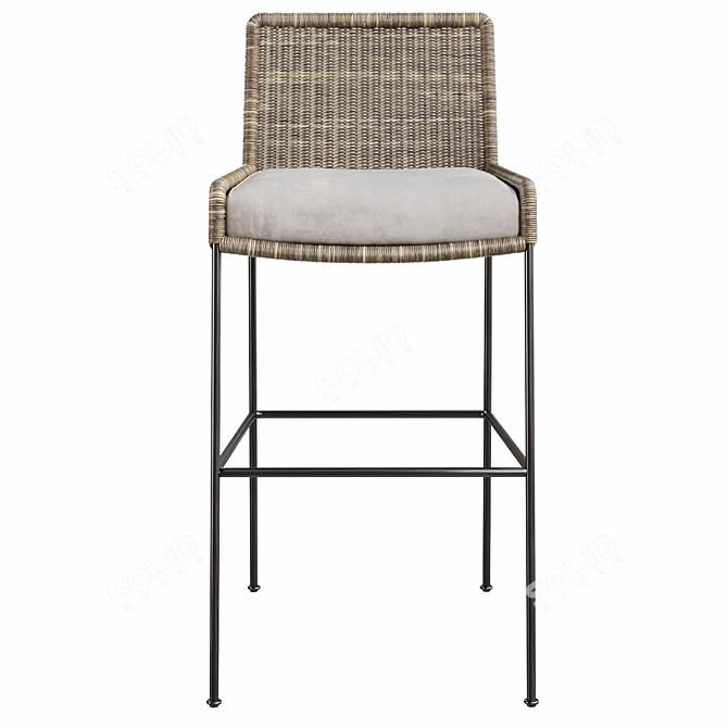 Elegant and Stylish Nora Barstool 3D model image 4