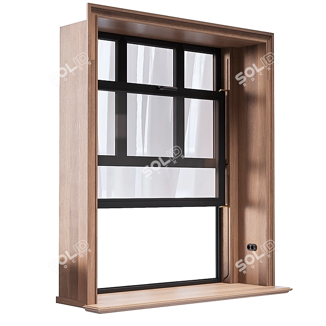 Modern PVC Windows Kit 3D model image 2