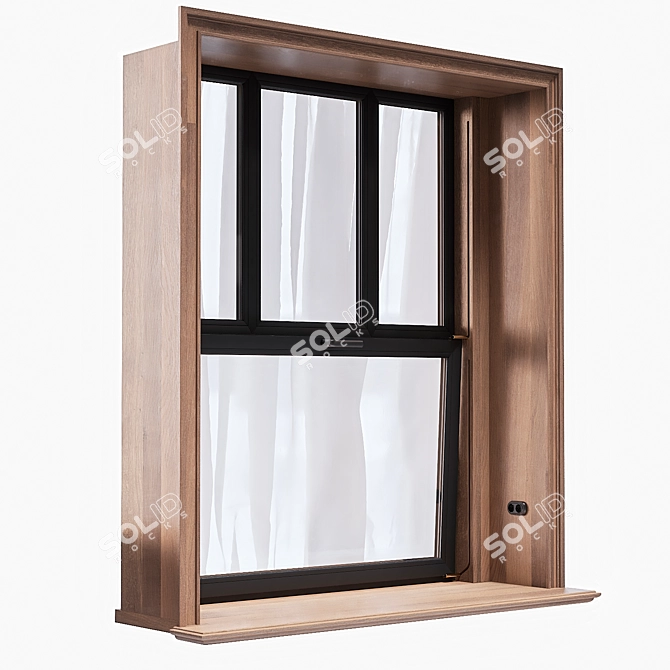 Modern PVC Windows Kit 3D model image 3