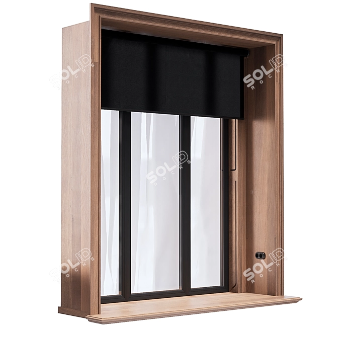 Modern PVC Windows Kit 3D model image 4